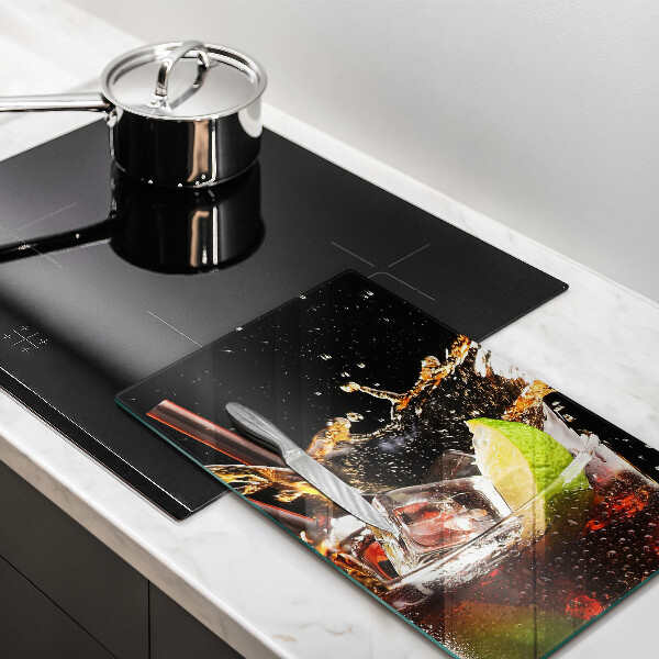 Tábua de corte de vidro Beber com gelo