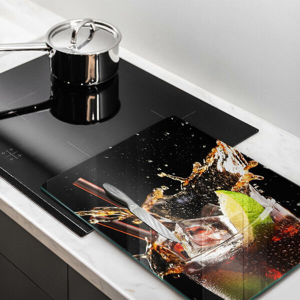 Tábua de corte de vidro Beber com gelo