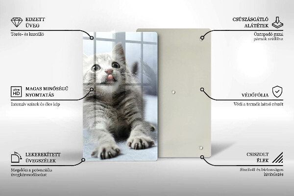 Tábua cozinha Um gatinho fofo