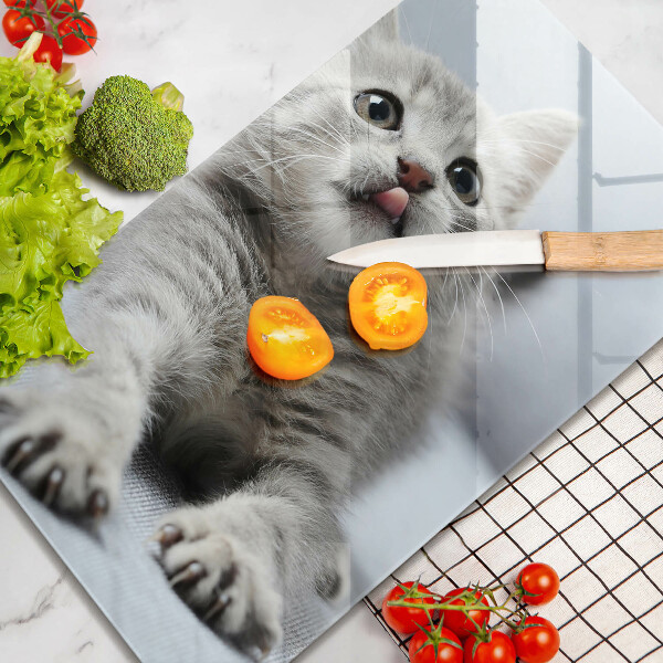Tábua cozinha Um gatinho fofo
