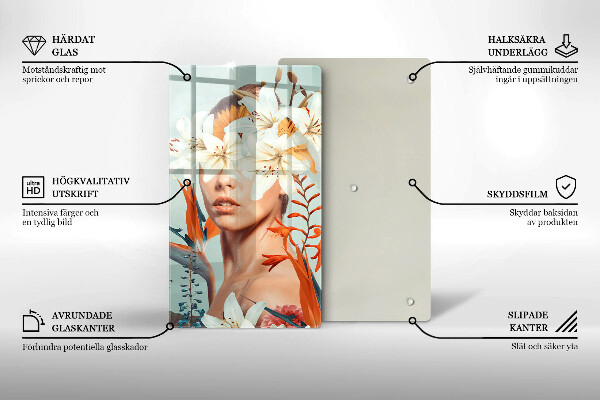 Tábua para corte Mulher em Flores