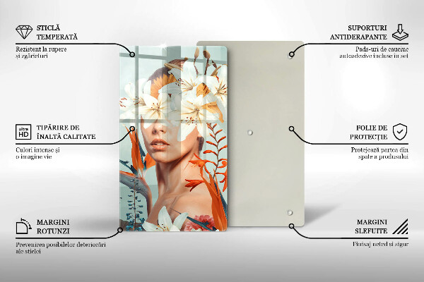 Tábua para corte Mulher em Flores