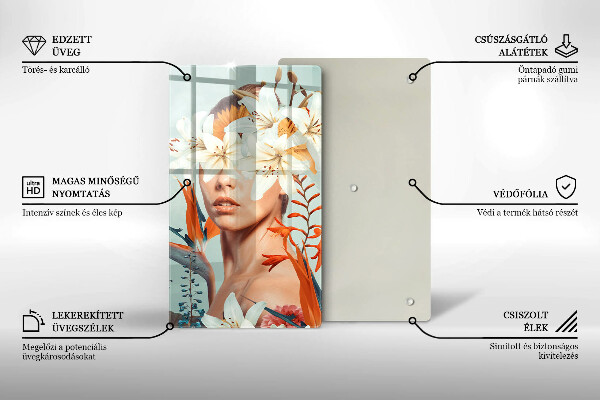 Tábua para corte Mulher em Flores