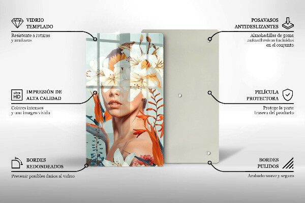 Tábua para corte Mulher em Flores