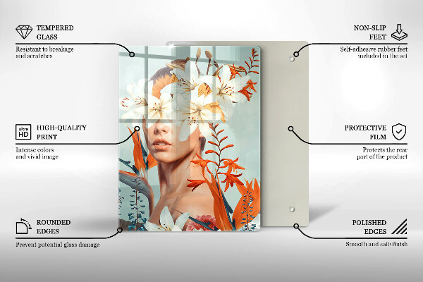 Tábua para corte Mulher em Flores