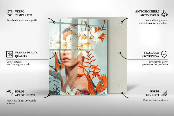 Tábua para corte Mulher em Flores