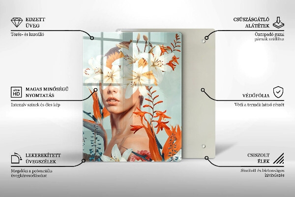 Tábua para corte Mulher em Flores