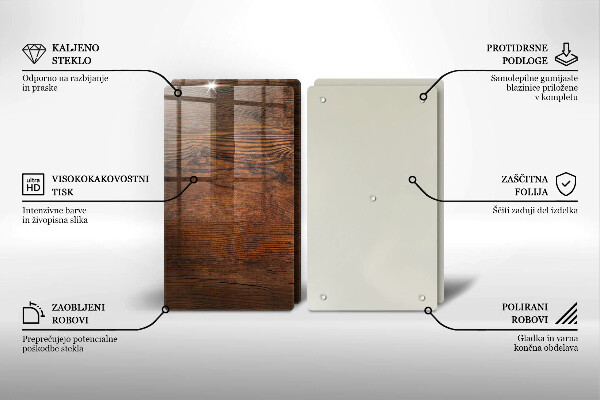 Tábua de corte Placa de madeira escura