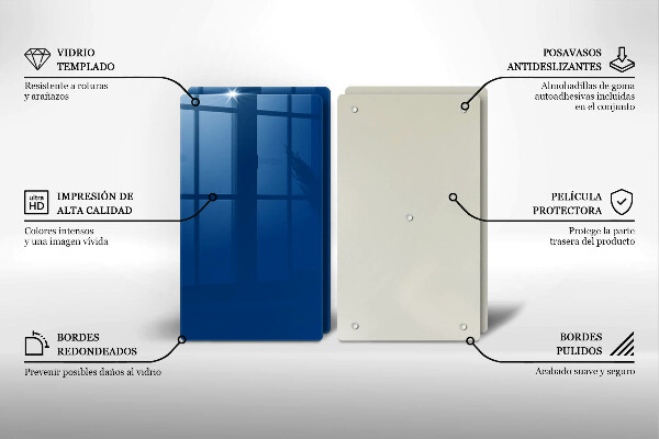 Tábua de corte Cor azul