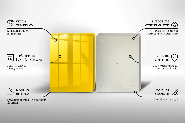 Tábua de cortar alimentos Cor amarela