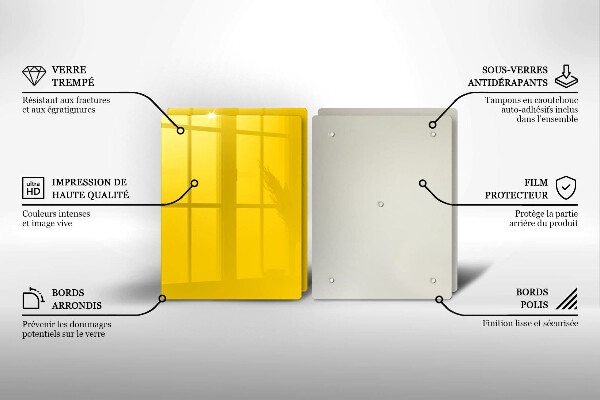 Tábua de cortar alimentos Cor amarela