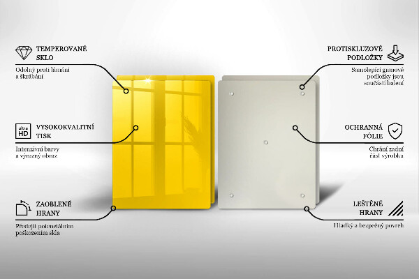 Tábua de cortar alimentos Cor amarela