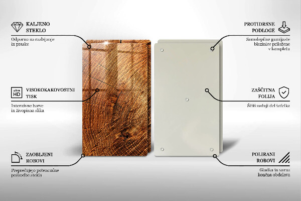 Tábua de cortar Anéis de árvores de madeira