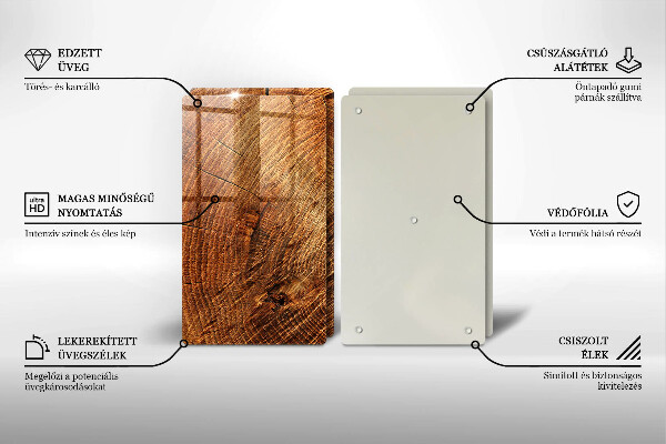 Tábua de cortar Anéis de árvores de madeira