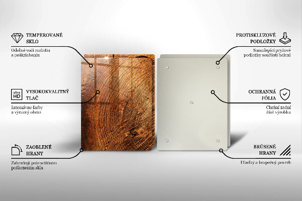 Tábua de cortar Anéis de árvores de madeira