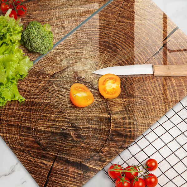 Tábua de cortar Anéis de árvores de madeira