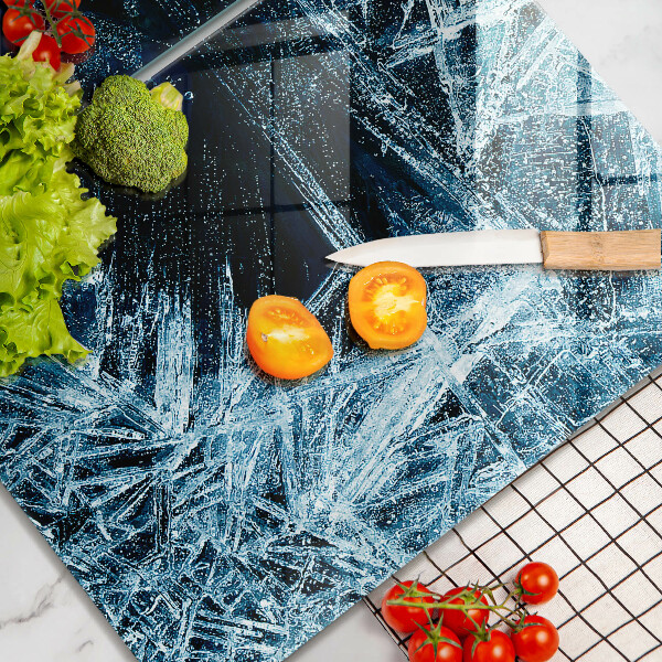 Tábua de cortar de vidro Estrutura de gelo afiada