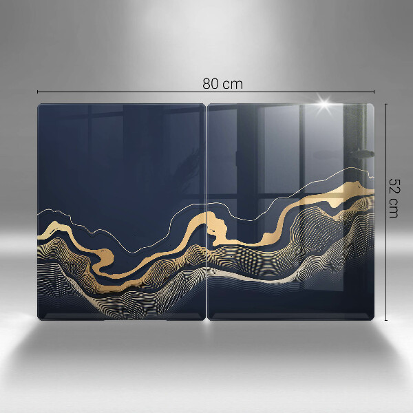 Tábua cozinha Linhas douradas abstratas