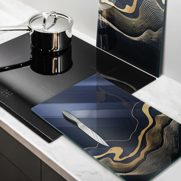 Tábua cozinha Linhas douradas abstratas