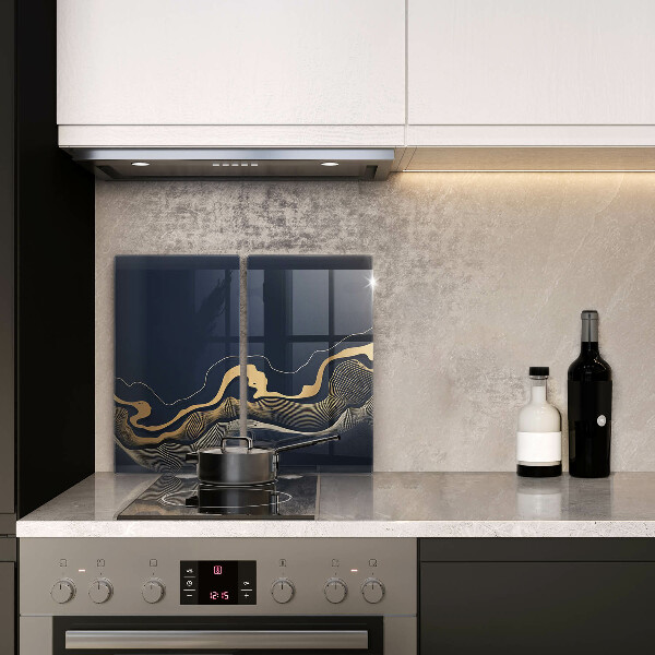 Tábua cozinha Linhas douradas abstratas
