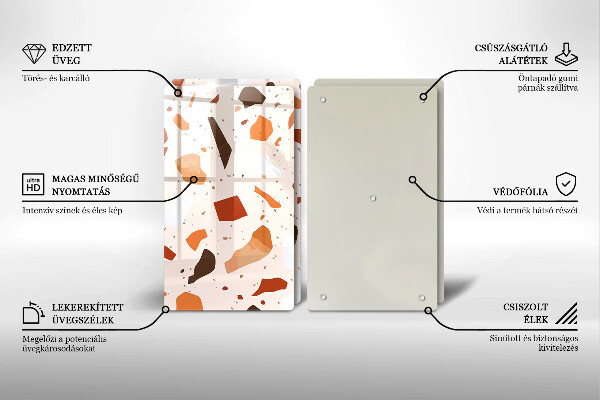 Tábua de vidro Grés decorativo