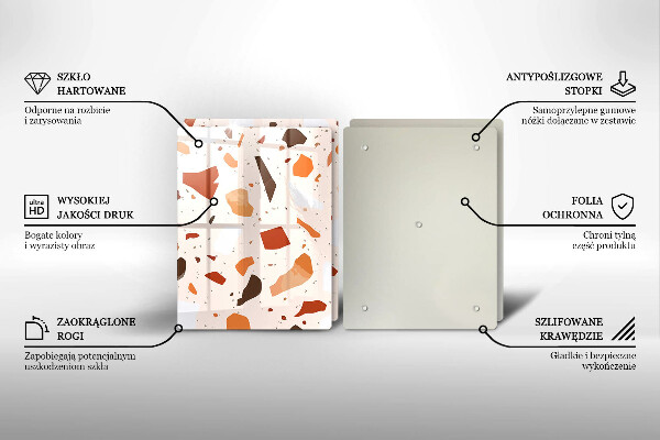 Tábua de vidro Grés decorativo