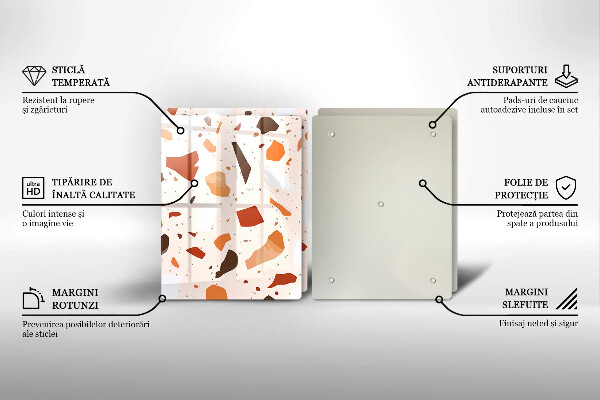 Tábua de vidro Grés decorativo