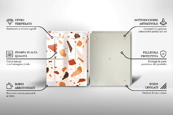 Tábua de vidro Grés decorativo