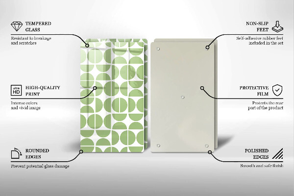 Tábua para cozinha Padrão de formas boho