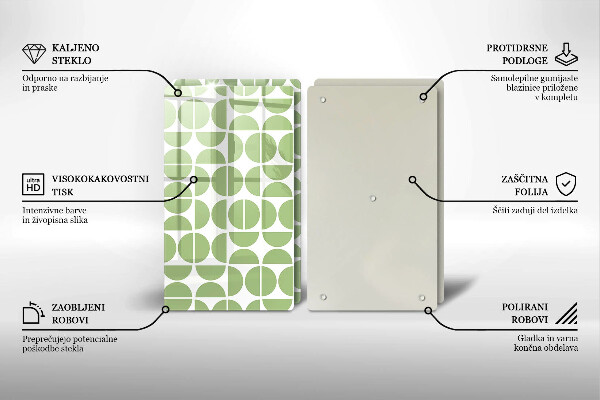 Tábua para cozinha Padrão de formas boho