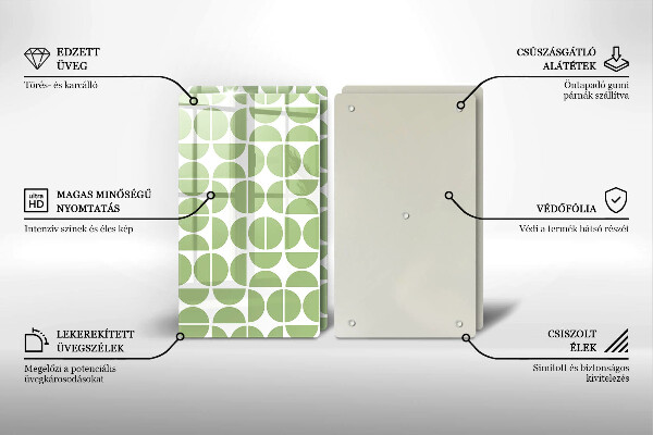 Tábua para cozinha Padrão de formas boho