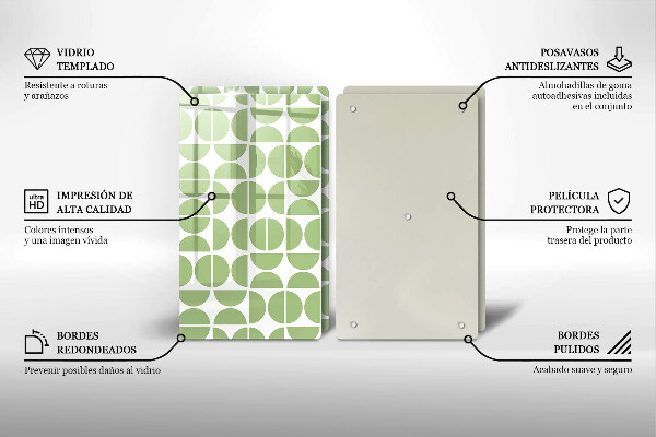 Tábua para cozinha Padrão de formas boho