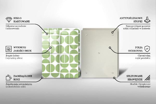 Tábua para cozinha Padrão de formas boho