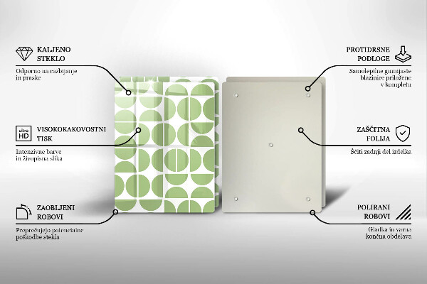 Tábua para cozinha Padrão de formas boho