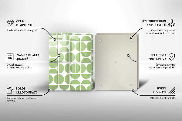 Tábua para cozinha Padrão de formas boho