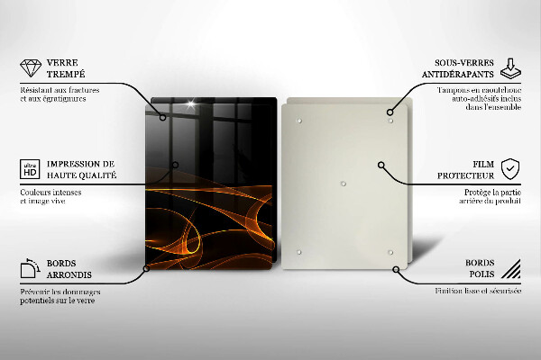 Tábua cozinha Linhas abstratas