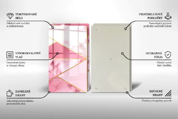 Tábua cozinha Mármore geométrico