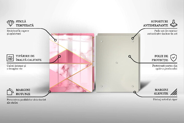 Tábua cozinha Mármore geométrico