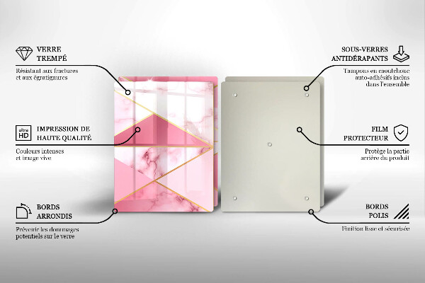 Tábua cozinha Mármore geométrico