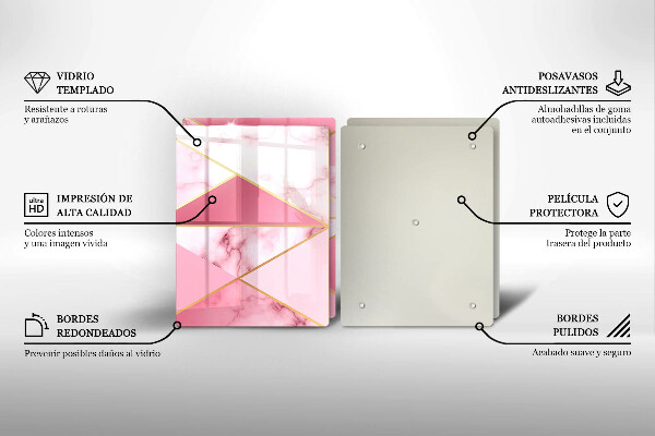 Tábua cozinha Mármore geométrico