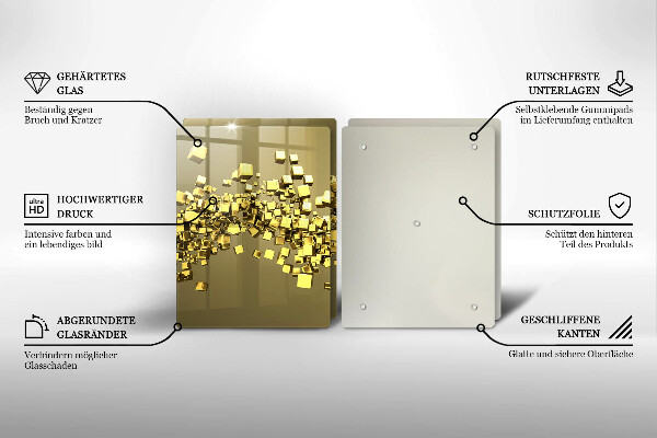 Tábua de vidro Geometria 3D abstrata