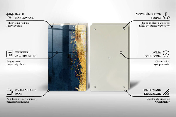 Tábua de corte Ouro abstrato