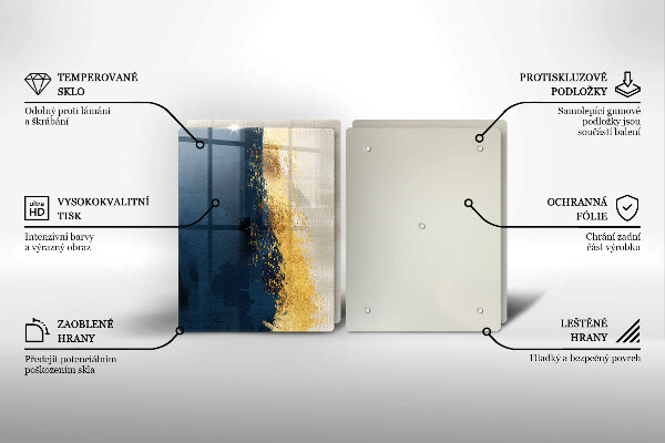 Tábua de corte Ouro abstrato