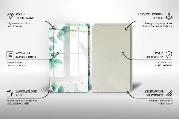 Tábua corte Folhas pintadas