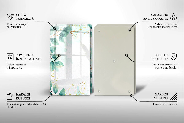 Tábua corte Folhas pintadas