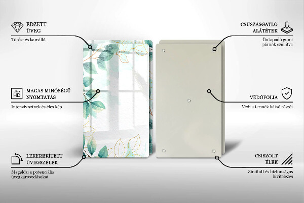 Tábua corte Folhas pintadas