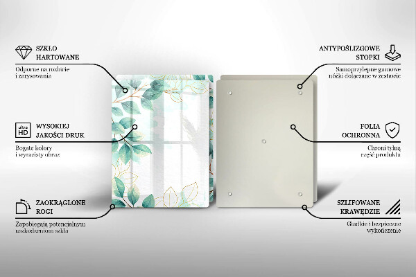 Tábua corte Folhas pintadas