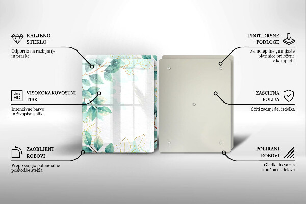 Tábua corte Folhas pintadas