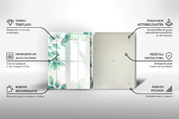 Tábua corte Folhas pintadas