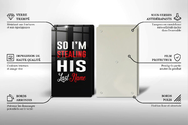 Tábua para cozinha Inscrição, frase, padrão